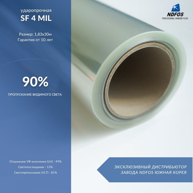 Автомобильные защитные пленки NDFOS SF 4 mil 1.8m 2 ply в Калининграде