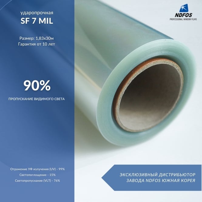 Автомобильные защитные пленки NDFOS SF 7 mil 1.8m 2 ply в Калининграде