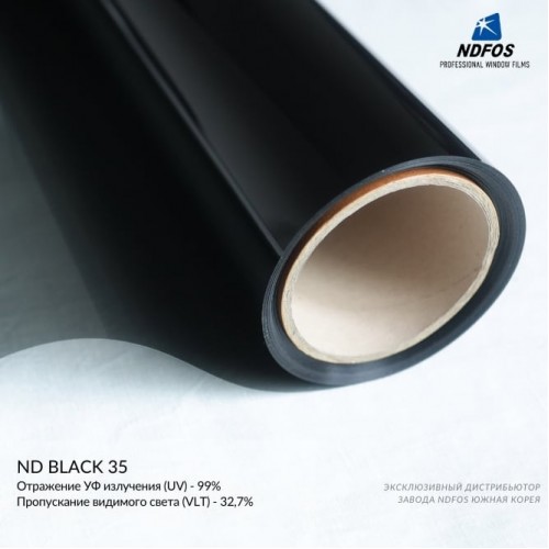 устанавливаем неметаллизированную тонировочную пленку NDFOS ND Black 35